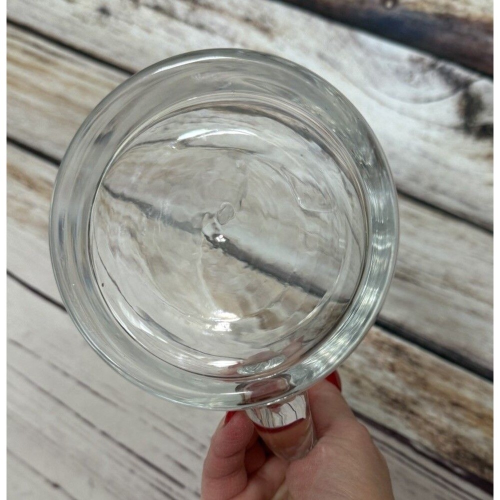 Vintage Beer Pitcher 6” Glass Clear - Picture 6 of 8